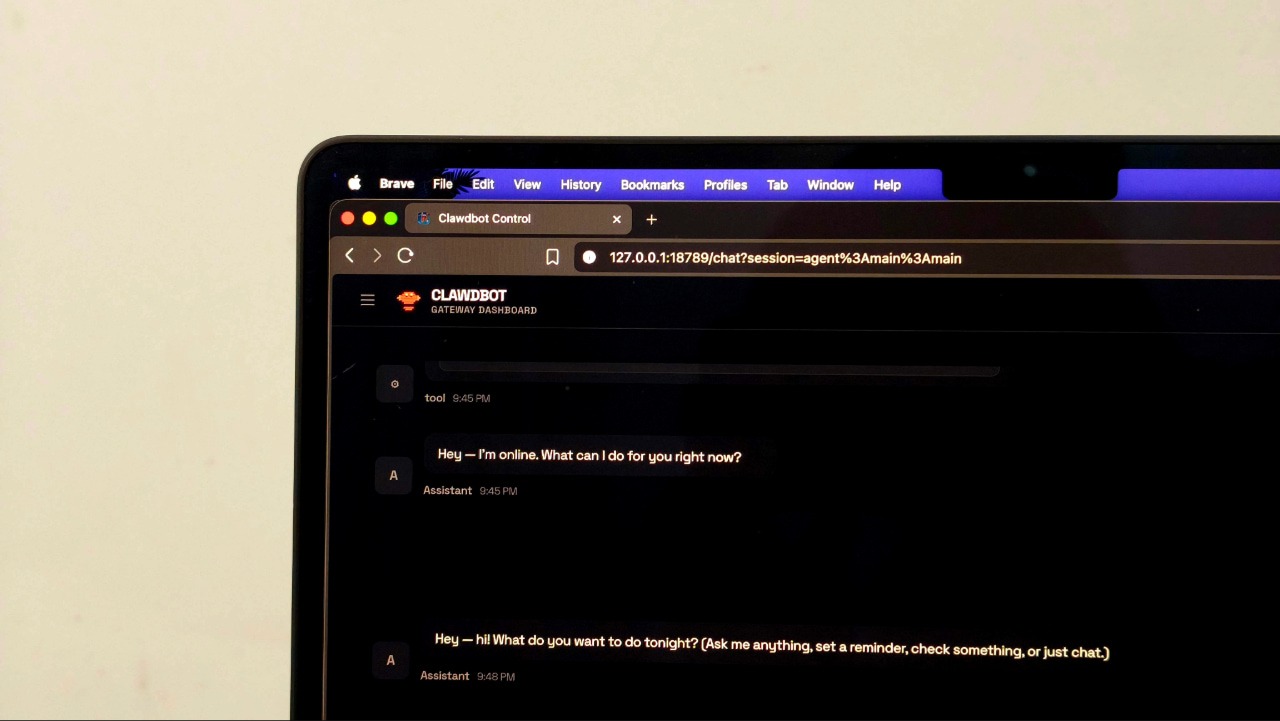 Clawdbot dashboard on Mac