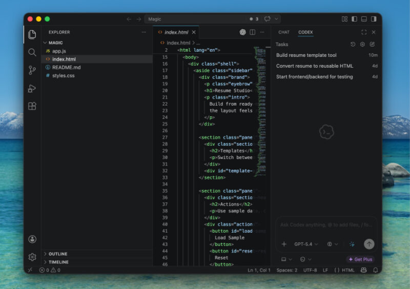 Codex in VS Code