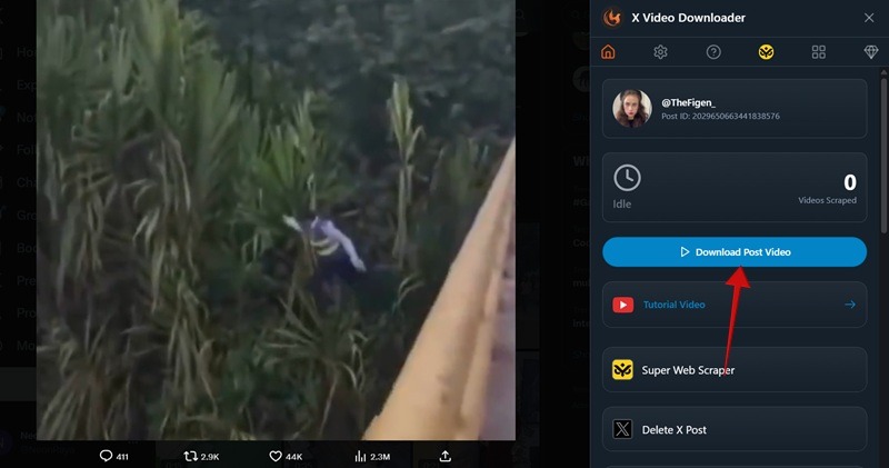 Download X videos using Chrome extension. 