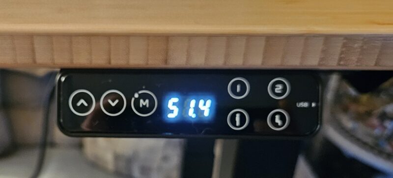 Adjusted to 51.4 inches high.