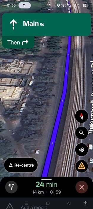 3D navigation in an immersive manner in Google Maps.