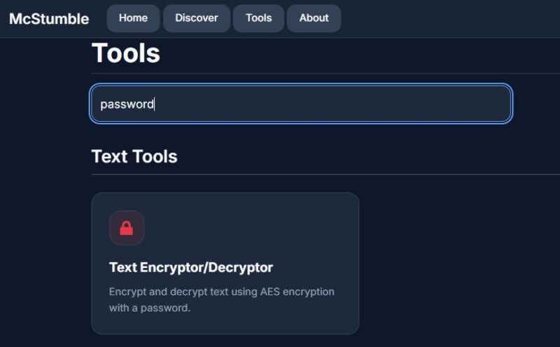 Searching McStumble for password related productivity tools.