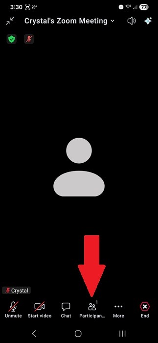 Selecting participants for Zoom meeting on mobile