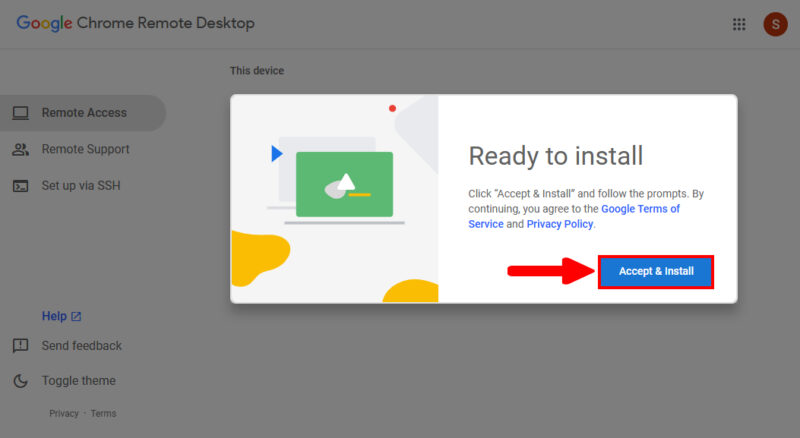 Install Chrome Remote Access In Windows