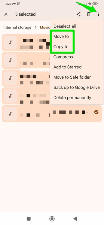 Moving Tracks on Android