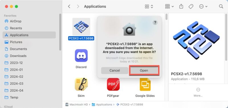 Open Pcsx2 Macos