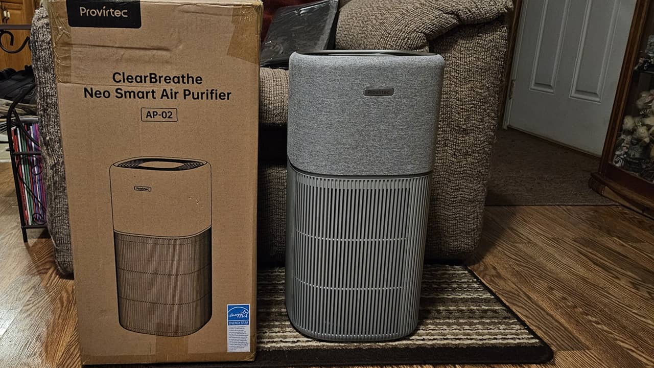 Provirtec ClearBreathe Neo Air Purifier AP-02 with box.