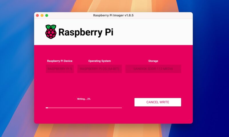 Raspberry Pi Image Writing Larger