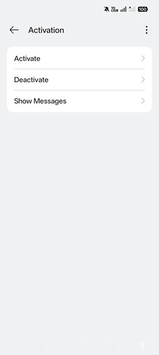 SIM Toolkit app of a branded Asian carrier with &Auml;ctivate and Deactivate options.
