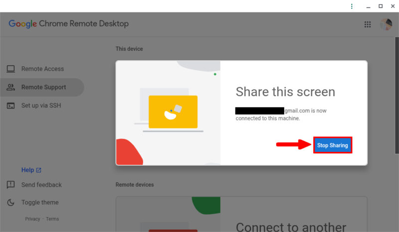 Stop Screen Sharing In Chrome Remote Desktop