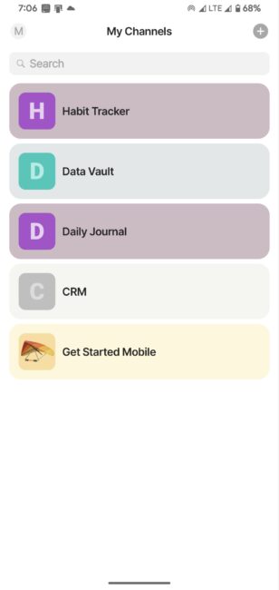 Templates Anytype Android