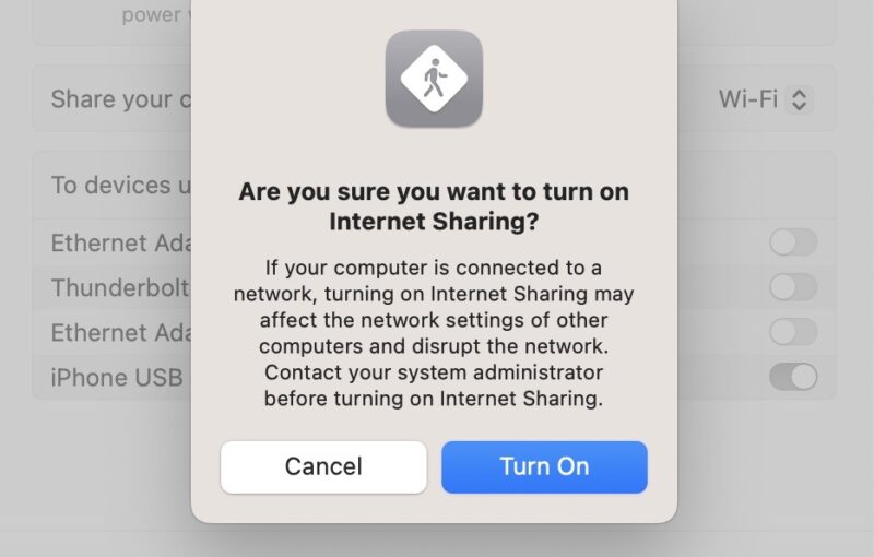 Turn On Internet Sharing on Your Mac