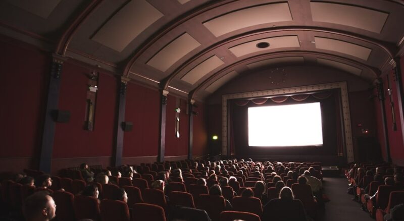 People sitting in a movie theater