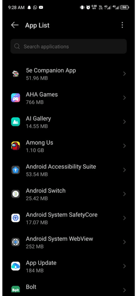 Android App List