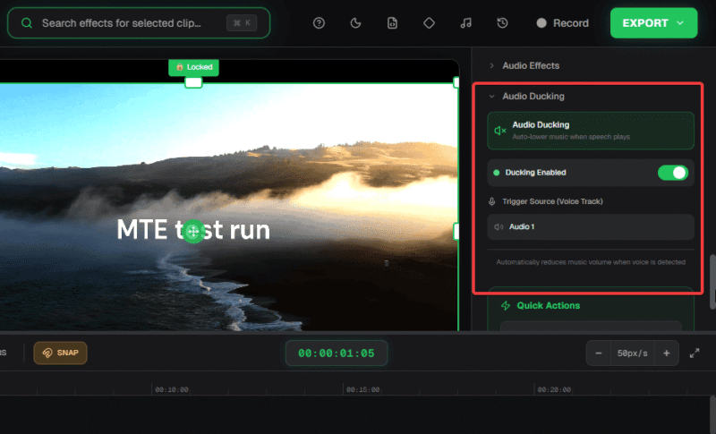 Audio Ducking Openreel