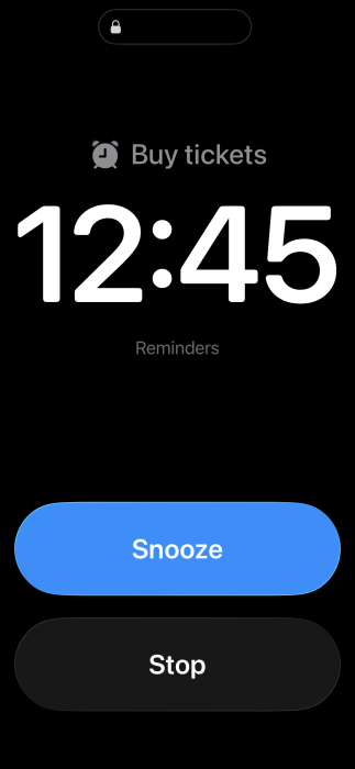 Critical Reminders Iphone Stop Button