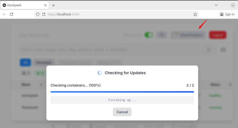 Dockpeek Image Updates
