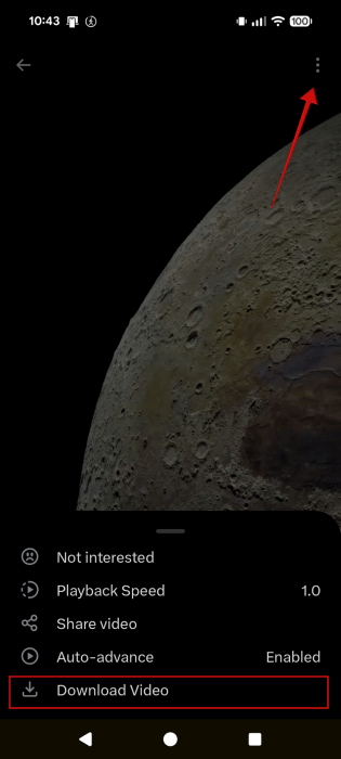 Downloading a video from the Twitter web client on PC. 