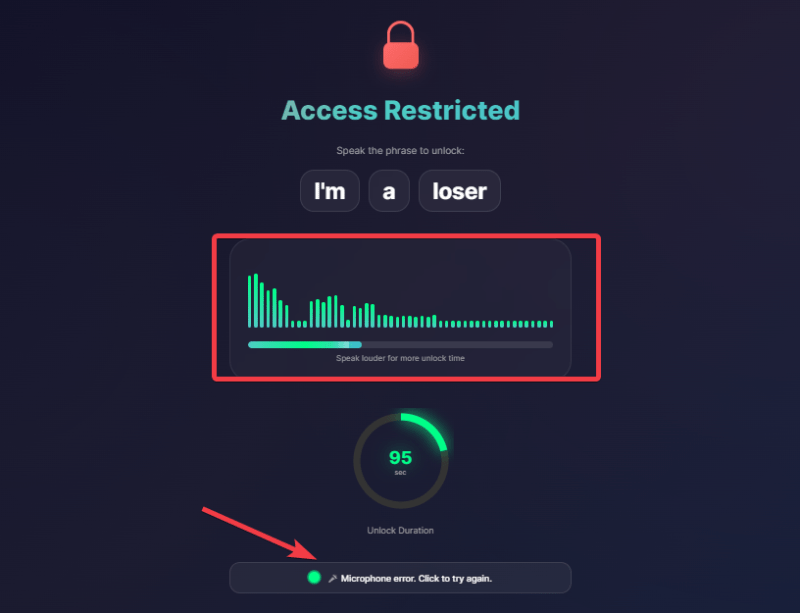 Glitch Causing Several Attempts Screem To Unblock