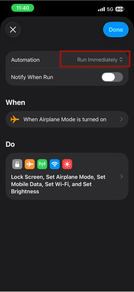 Iphone Airplane Mode Run