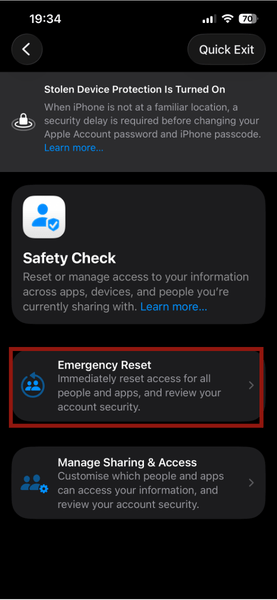 Iphone Emergency Reset