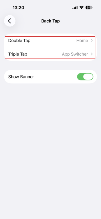 Navigation Buttons Iphone Settings Back Tap Options