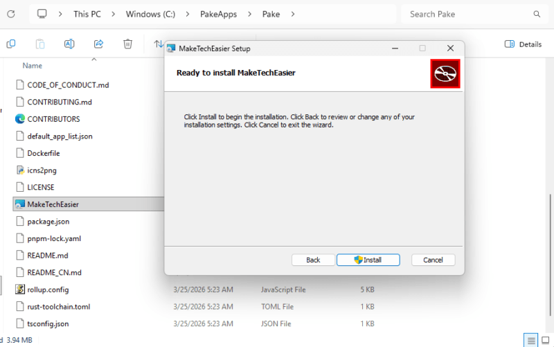Run Maketecheasier Exe Installer File Explorer