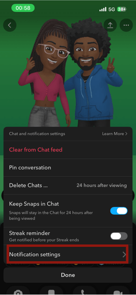 Snpachat Notification Settings