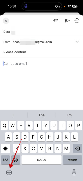 Switching to Willow keyboard on iPhone. 