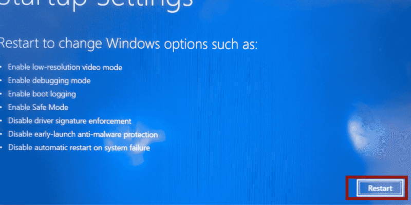 Windows Startup Restart